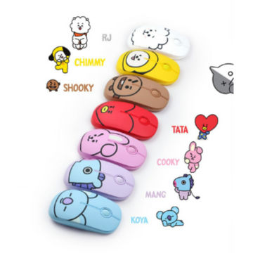 BTS x BT21 FACE ワイヤレスサイレントマウス