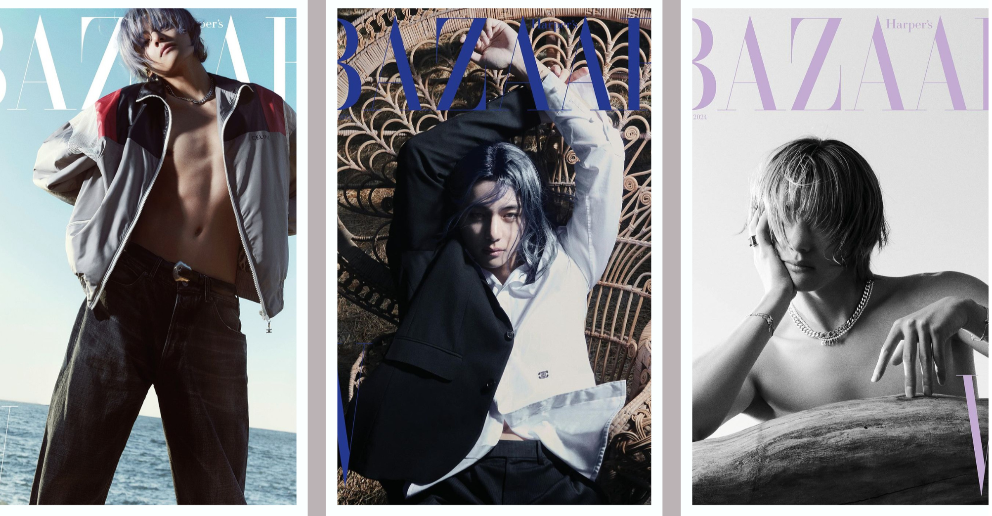 BTS V on Harper Bazaar Korea Cover (Feb 2024 Issue)