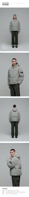 Riize 24FW Heron Collection - Hooded Heron Goose Down Jumper Lichen Khaki