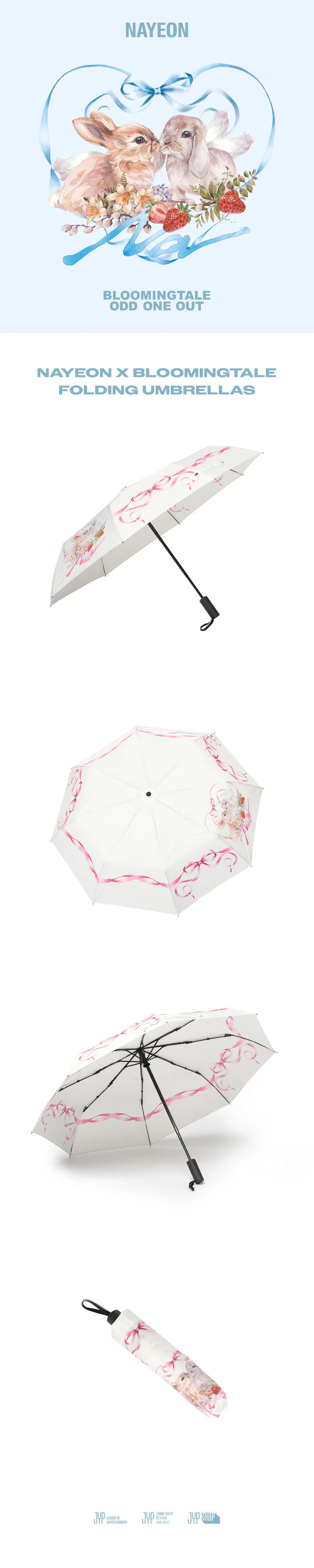 Twice Nayeon - Nayeon X Bloomingtale NA 2nd Mini Album Official MD Folding Umbrellas