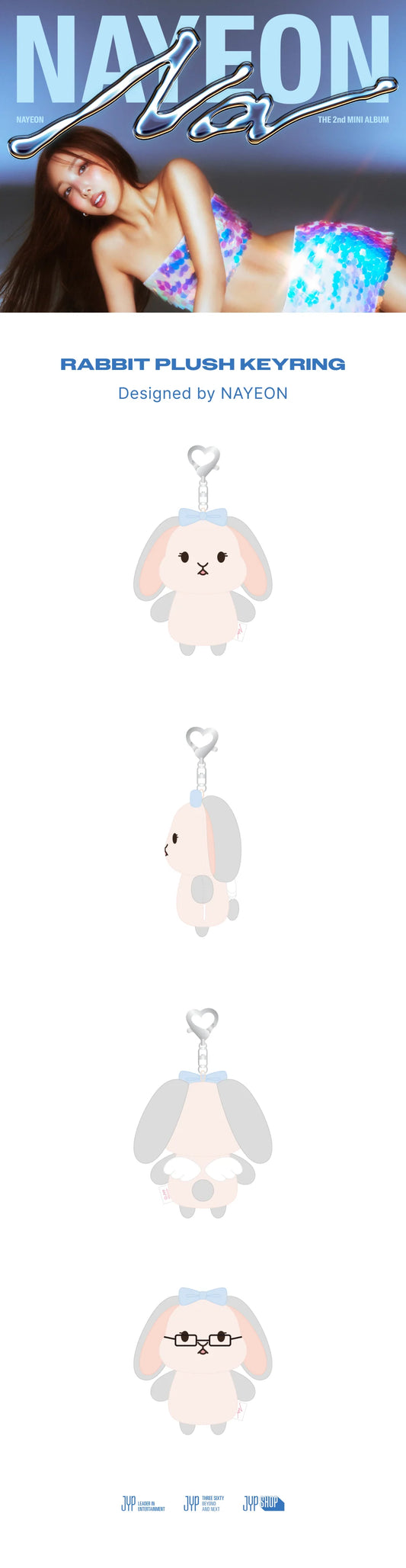 Twice Nayeon - NA 2nd Mini Album Official MD Rabbit Plush Keyring