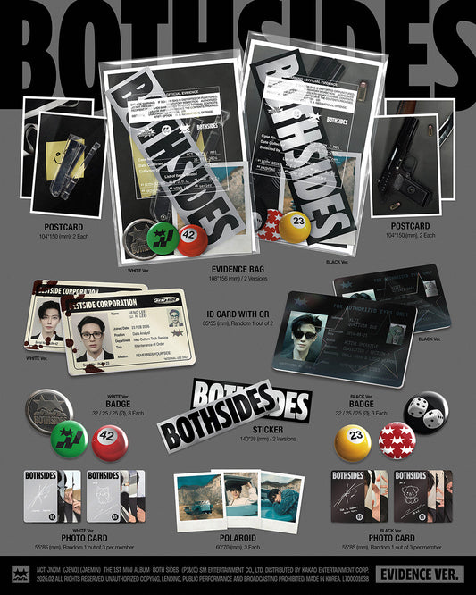 NCT jnjm - both sides 1st mini album Evidence ver set