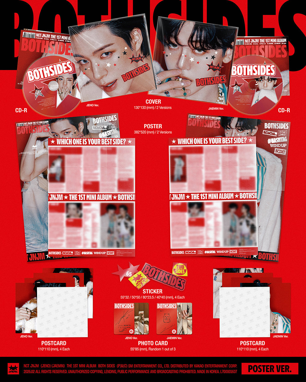 NCT JNJM BOTH SIDES アルバム 新品未開封 mumo セット NCT jnjm - both sides 1st mini album poster ver set – Kpop Omo