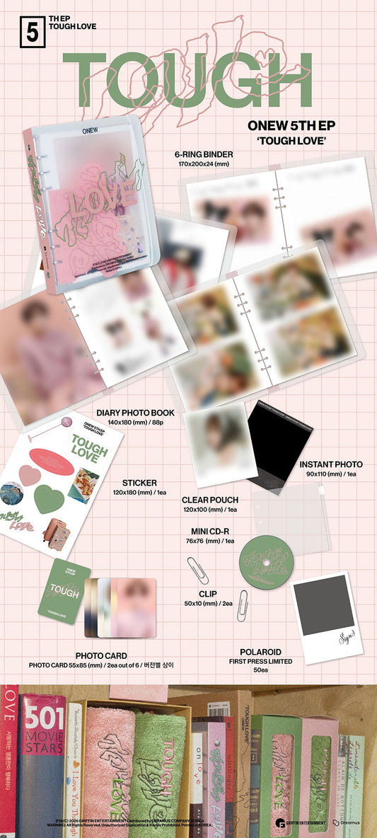 Onew - tough love 5th mini album note ver