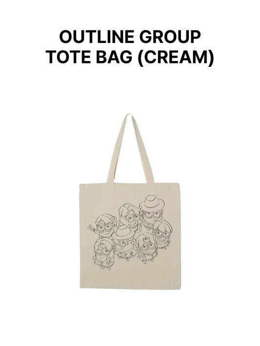 BTS - BTS X DM4 Official MD Outline Group Tote Bag