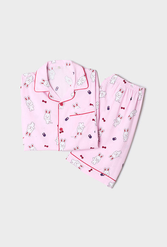 Seventeen - miniteen x spao official md short sleeve pajama burgundy