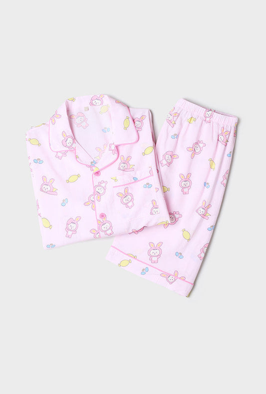 Seventeen - miniteen x spao official md short sleeve pajama pink