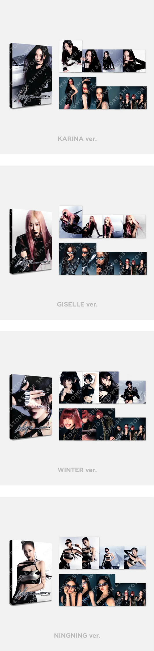 Aespa - Whiplash Pop up Official MD Postcard Book