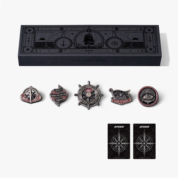 Ateez - Ateez X Fanplday Official Md Metal Pin Set Voyage Edition