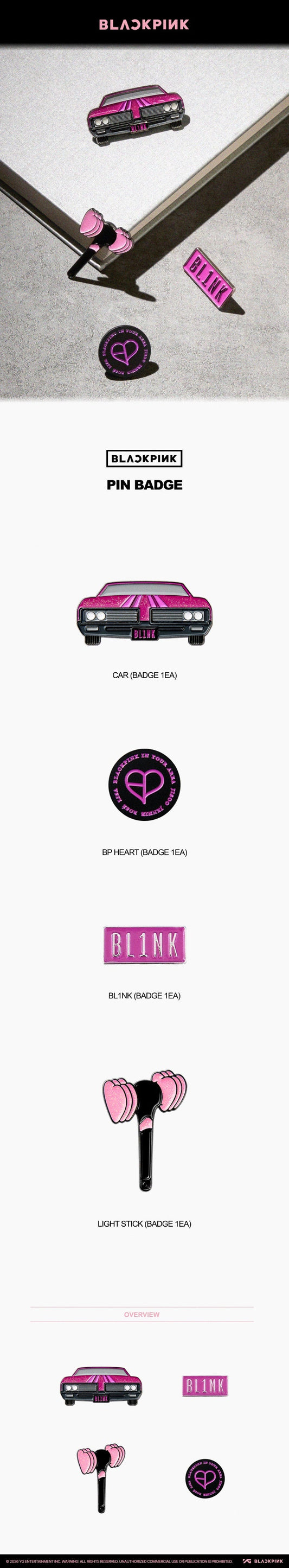 Blackpink - jump pop up official md pin badge