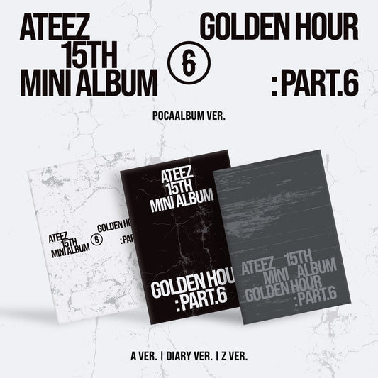 Ateez - Golden Hour : Part.6 15th Mini Album Toktoq Gift Pocaalbum Ver Set