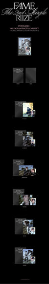 Riize - silence: inside the fame official md postcard + hologram photo card set