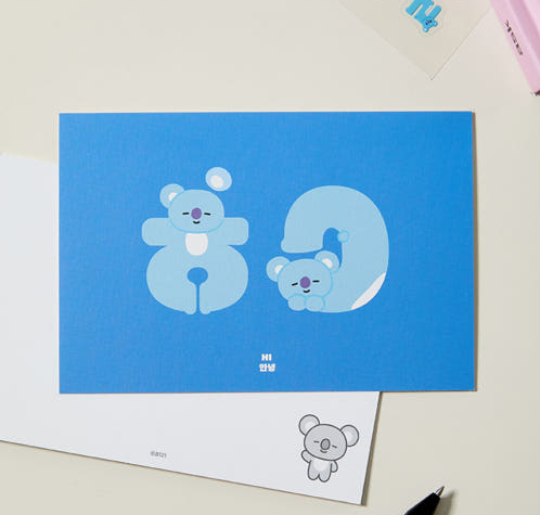 BTS x BT21 - Souvenir Edition Hangeul Postcard