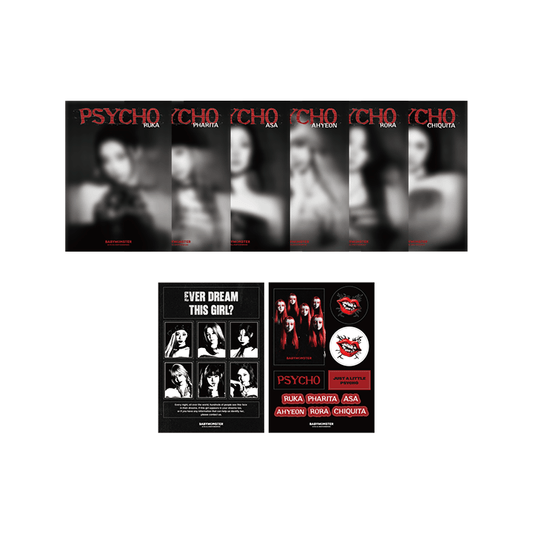 Babymonster - psycho official md mini poster + sticker pack