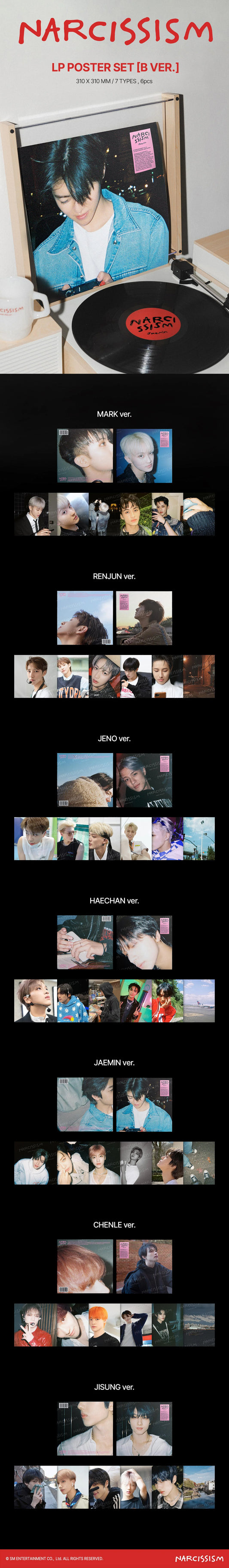 NCT Jaemin 1st Photo Exhibition - 2nd Narcissism Official MD LP Poster Set B Ver