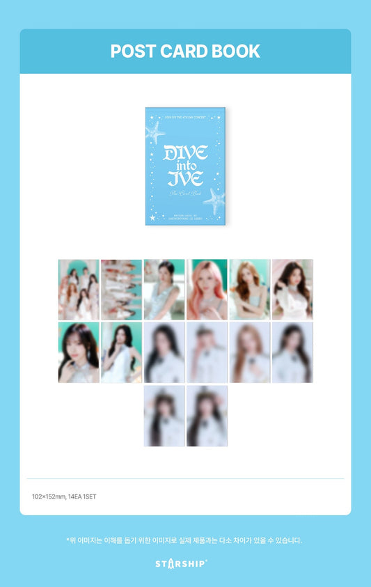 Ive - dive into ive 4th fan concert official md post card book