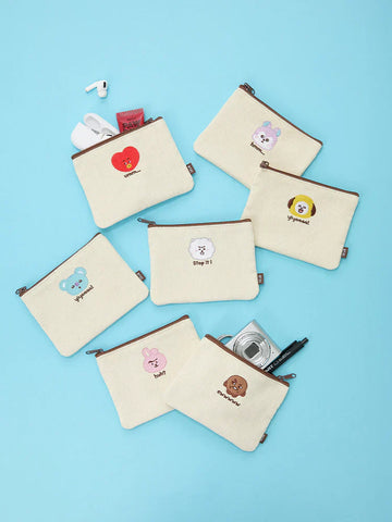 BTS x BT21 - Today’s Face Flat Square Pouch