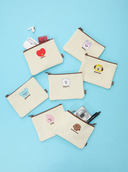 BTS x BT21 - Today’s Face Flat Square Pouch