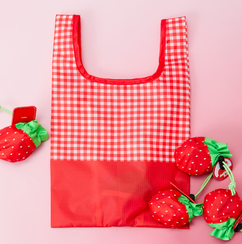 Bt21 - strawberry party pouch market bag