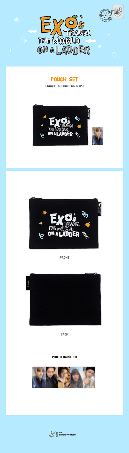 EXO - EXO's travel the world on a ladder official md pouch set