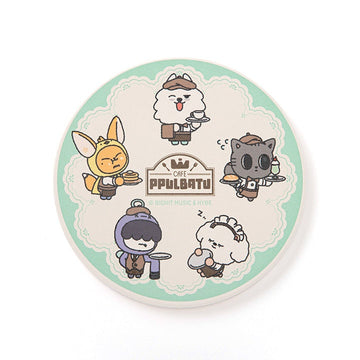 TXT - ppulbatu cafe 2026 japan official md white crowned stone coaster