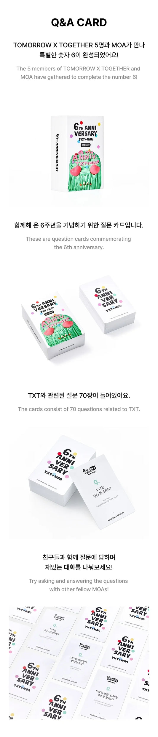 TXT - TXT + MOA 6th Anniversary Official MD Q&A Card