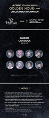 Ateez - Golden Hour : part.2 Pop up Official MD Random Can Badge