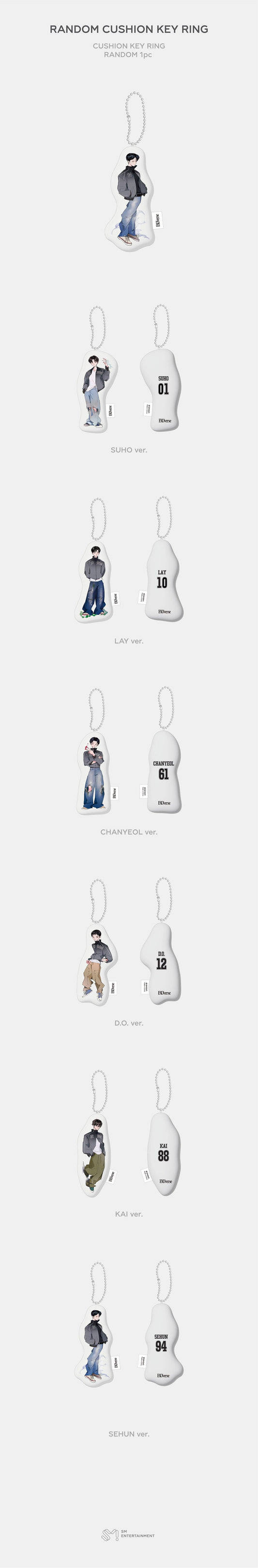 EXO - 'EXO'verse' 2025 EXO fan meeting official md random cushion key ring