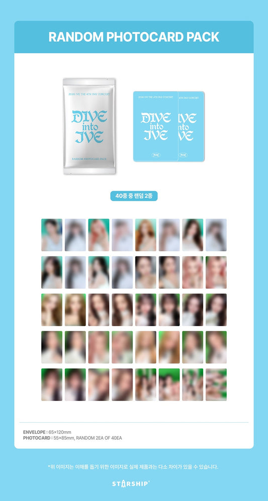 Ive - dive into ive 4th fan concert official md random photocard pack