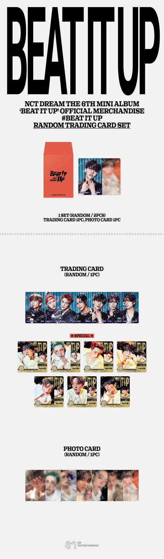 NCT dream - beat it up official md random trading card set