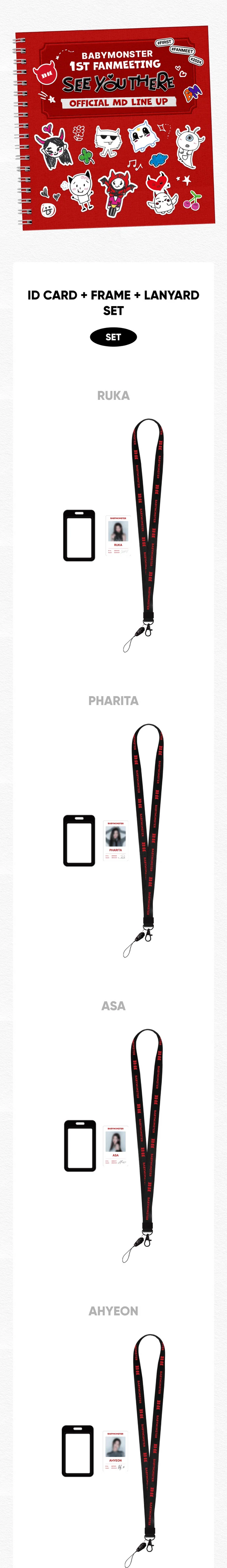 BABYMONSTER - See You There Official MD ID Card + Frame + Lanyard Set