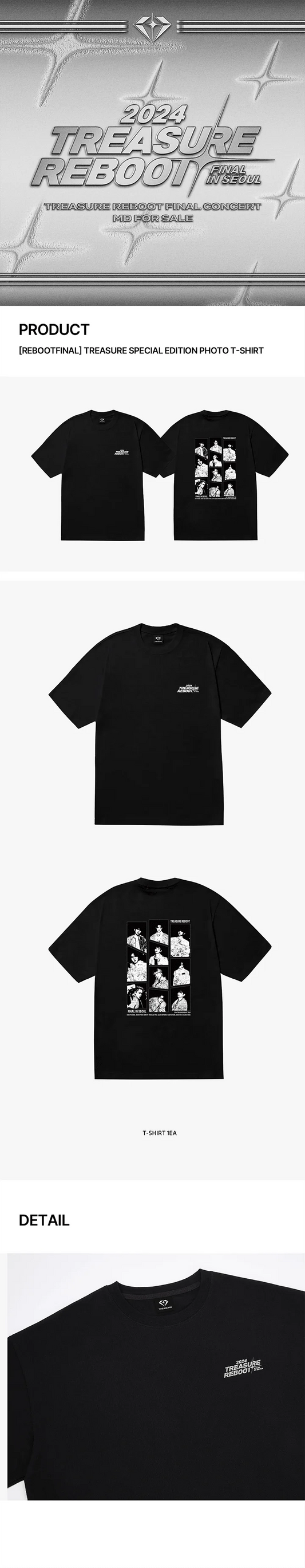 Treasure - Reboot Final in Seoul Official MD Special Edition Photo T-Shirt