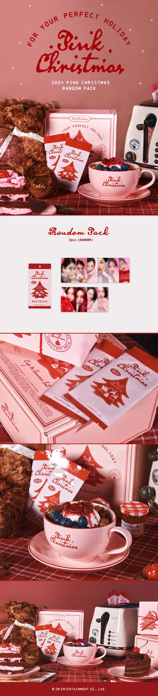 RED VELVET - 2024 Pink Christmas Photo Card Random Pack