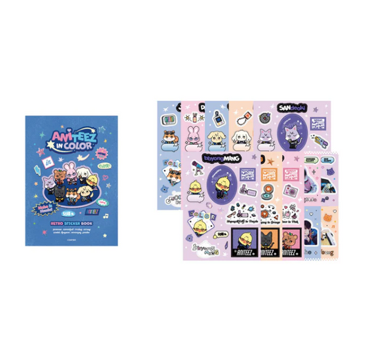 Ateez - aniteez in color pop up official md retro sticker book