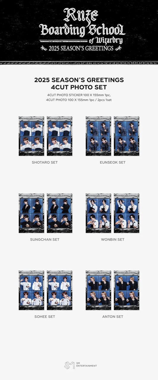 Riize - 2025 Season’s Greetings Official MD 4CUT Photo Set