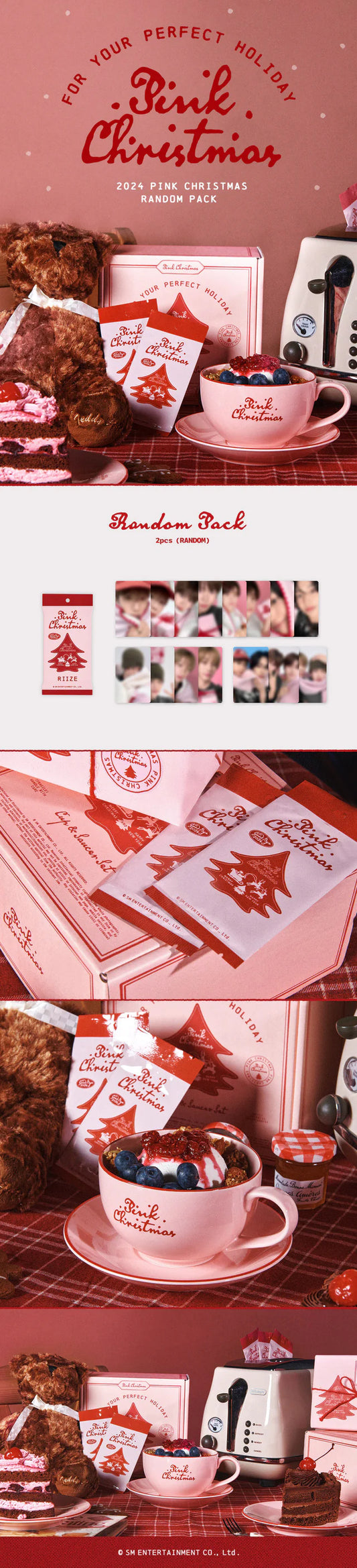 RIIZE - 2024 Pink Christmas Photo Card Random Pack