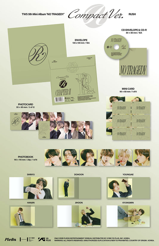 Tws - no tragedy 5th mini album rush (compact) ver random