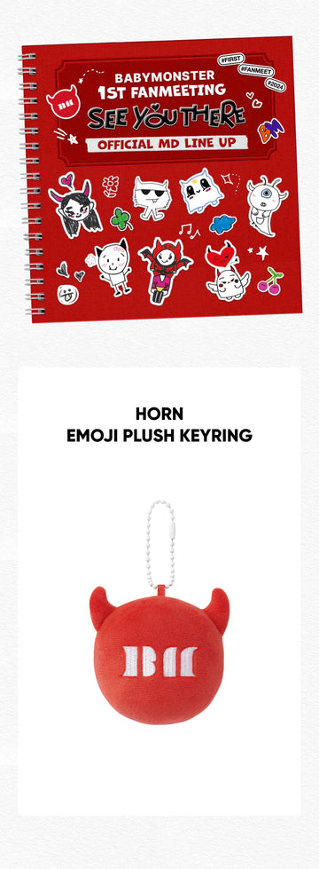 BabyMonster - See You There Official MD Horn Emoji Plush Keyring