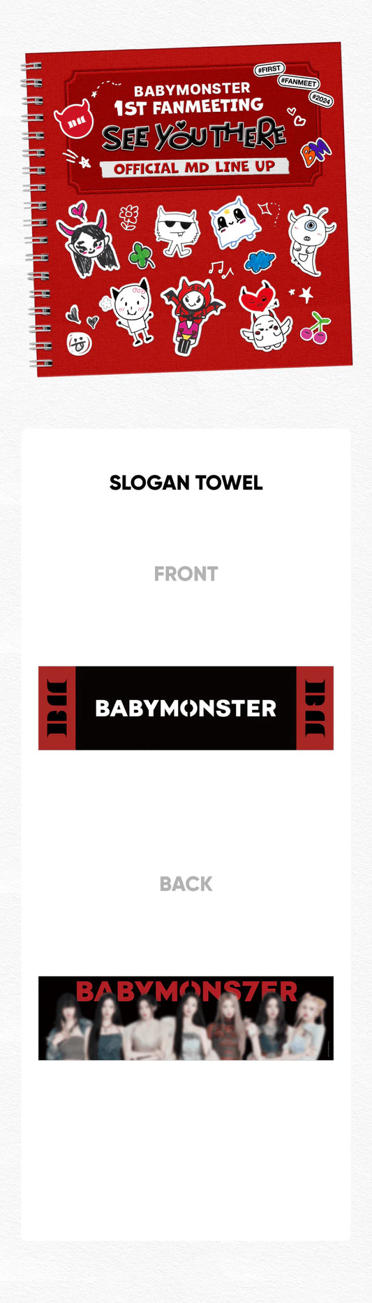 BABYMONSTER - See You There Official MD Slogan Towel