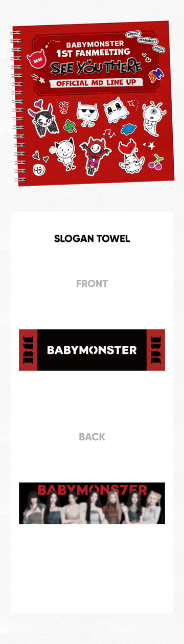 BabyMonster - See You There Official MD Slogan Towel – Kpop Omo