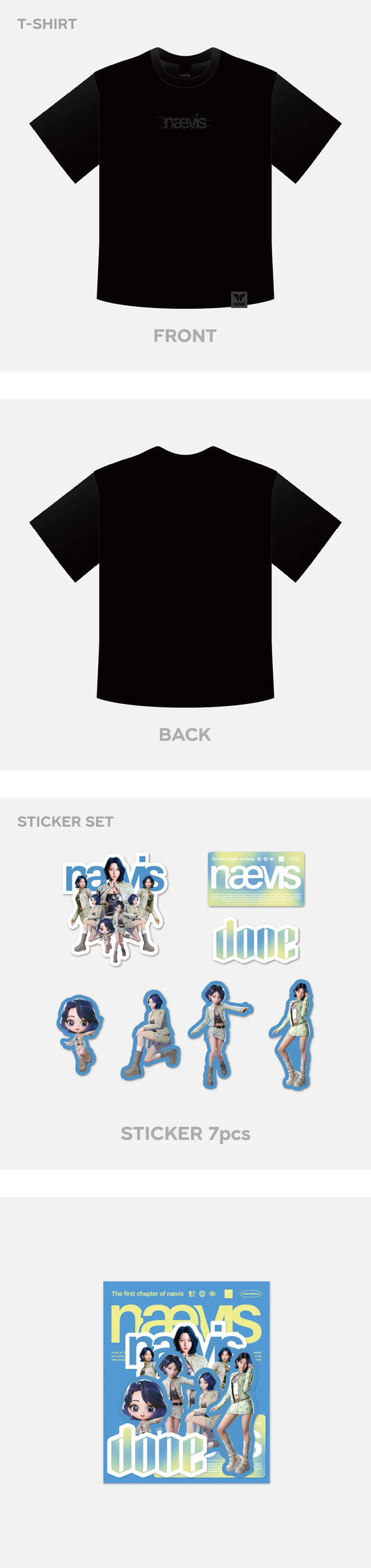 Naevis - Done Official MD Limited Set T-Shirt + Sticker Set