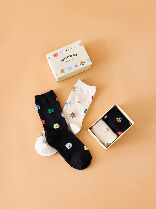 BT21 - Basic Daily Color Socks Gift Set (2PCS)