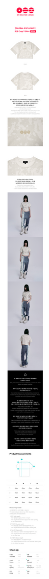 BTS - arirang world tour official md s/s crop t-shirt (white)
