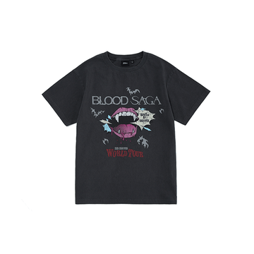 Enhypen - blood saga world tour official md s/s t-shirt (charcoal)