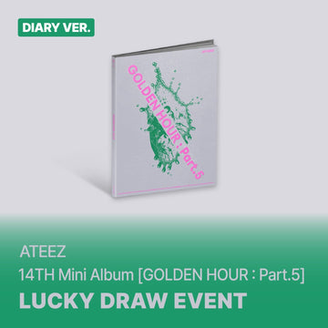 Ateez - Golden Hour : Part.5 14th Mini Album Soundwave Lucky Draw Event Standard Diary Ver