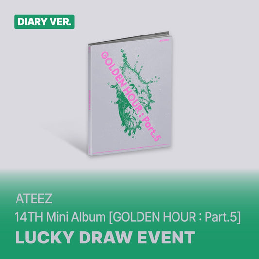 Ateez - Golden Hour : Part.5 14th Mini Album Soundwave Lucky Draw Event Standard Diary Ver
