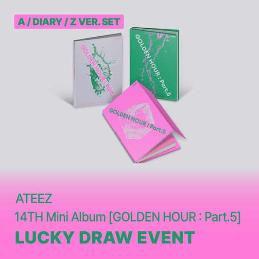 Ateez - Golden Hour : Part.5 14th Mini Album Soundwave Lucky Draw Event Standard Set