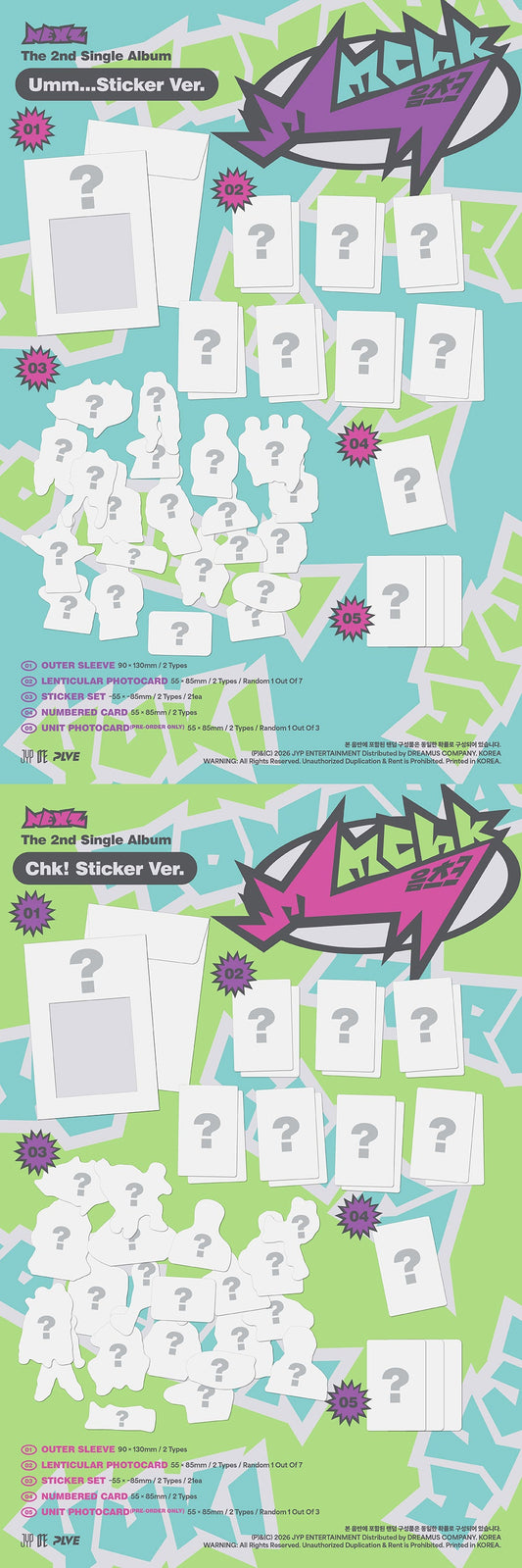 Nexz - mmchk 2nd single album sticker ver random