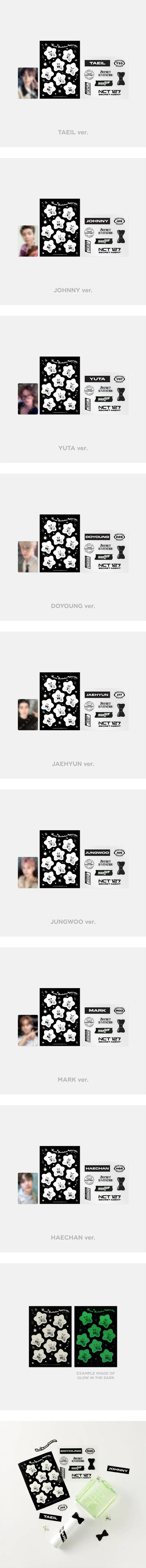 NCT 127 - 8ECRET Invitation 8th Anniversary Fanmeeting Official MD Deco Sticker Set