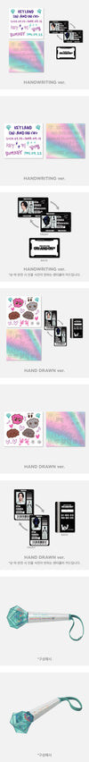 Shinee Key - On : And On # 2024 Keyland Official MD Lenticular ID Card + Fanlight Deco Sticker Set